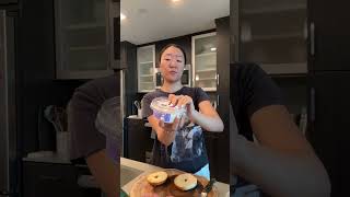 favorite bagel breakfast recipe garlic cream bagel [upl. by Feigin]