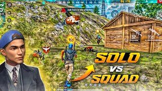 SOLO VS SQUAD GAMEPLAY 📱 FREE FIRE [upl. by Oirobil715]