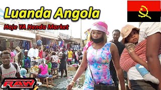 Angola Travel Luanda Hoje Ya Henda Market Raw Gritty Street Vlog [upl. by Adlaremse218]