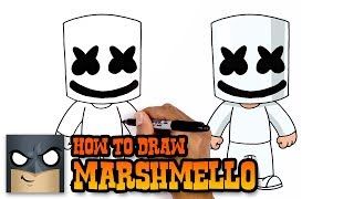 How to Draw Marshmello  Cartooning Club Tutorial [upl. by Auhsohey]