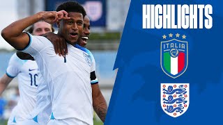 Italy U21 02 England U21  Brewsters First Half Brace Seals Young Lions Win  Highlights [upl. by Idnib288]