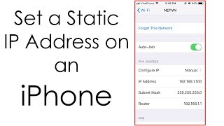 iPhone  Setting a static IP address for wireless network  NETVN [upl. by Light]