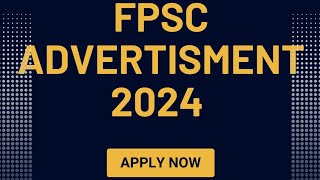 HOW TO APPLY FPSC ADVERTISMENT 2024 I FPSC TEST PREPARATION [upl. by Cline495]