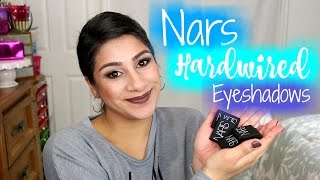 Nars Hardwired Eyeshadows  Swatches 2017│OneBeautyAddict [upl. by Zat]