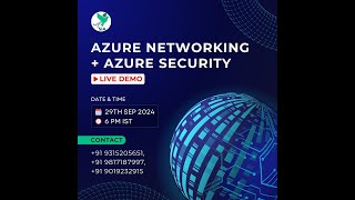 Azure Fundamentals Azure Networking and Azure Security  AZ700  AZ500  Demo  By Sumit Sir [upl. by Ydnim920]