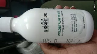 Alia Bright DrSolution For Skin Colostrum Natural Whitening Smooth Immediately White Perfect Review [upl. by Thurnau]