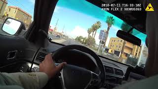 Raw video showing shootout involving LVMPD and murder suspects [upl. by Hannahc]