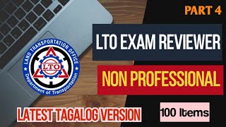 NONPROFESSIONAL DRIVERS LICENSE EXAM REVIEWER 100 ITEMS  LTO EXAM REVIEWER NONPROFESSIONAL Part 4 [upl. by Eidda596]