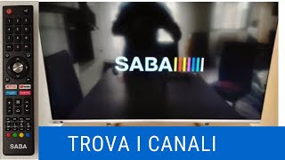 Come trovare i canali  Guida SABA Smart TV  Sintonia Automatica  canali mediaset rai [upl. by Nalaf]