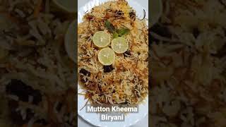 Mutton Kheema Biryani Recipe  Shorts youtubeshorts [upl. by Ahtael]