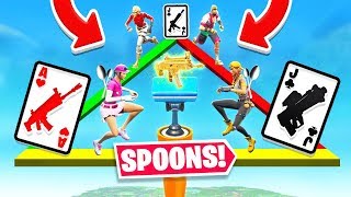 UNVAULTED SPOONS Card Game FOR LOOT NEW Game Mode in Fortnite [upl. by Lleon]