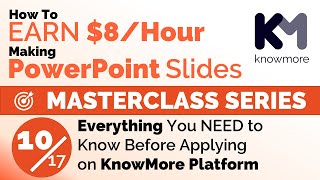 How To Earn 8Hr PowerPoint  KnowMore Platform Masterclass Series 10  NO GO CHECKLIST [upl. by Llenil864]