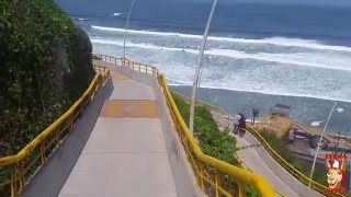 Bajada de Malecon a Playa Costa Verde en Miraflores Lima Peru [upl. by Norbie]