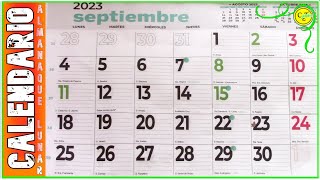 CALENDARIO ALMANAQUE LUNAR SEPTIEMBRE 2023 [upl. by Asher]