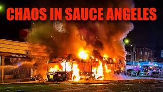 MAYHEM IN SAUCE ANGELES World Series Victory Turns Into GTA Mayhem [upl. by Ymiaj]