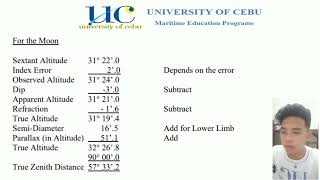 MTEC GROUP 5  SEXTANT ALTITUDE BY MOON AND SUN [upl. by Nylsirk]