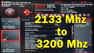 Change RAM Speed from Bios  Enable XMP MSI Motherboard amp Corsair RAM [upl. by Vania]