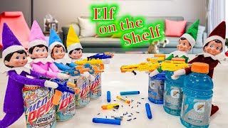 Elf on the Shelf Nerf Battle Good vs Bad Elf on the Shelf Day 22 [upl. by Eiderf]