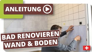 Bad neu gestalten  Boden und Wände im alten Badezimmer renovieren mit planeo [upl. by Negrom478]