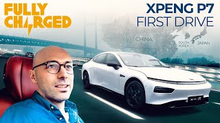 XPENG P7 1st Drive in Shanghai  FULLY CHARGED for Clean Energy amp Electric Vehicles [upl. by Kos]