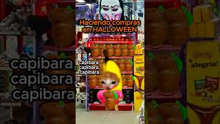 Haciendo compras en Halloween capibara gatitos halloween storytime humor [upl. by Wymore]