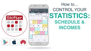 SHIFTER CALENDAR APP  How to control your statistics schedule and incomes 📅 [upl. by Toney]