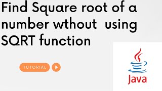 Find square root of a number without using sqrt function In java  binary search problem  Java [upl. by Broddie584]