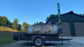 Offset Smoker Build 500 Gallon [upl. by Sanbo]