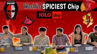 JOLO CHIP challenge  Worlds Spiciest Chip  Extreme Heat  Munna Shubham Thakur [upl. by Ellinad]