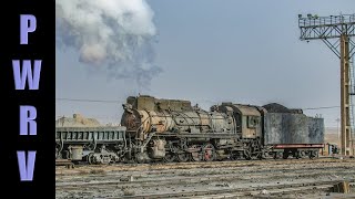 Chinese Railways  JS 282 Steam Locomotives Move Trains Around East End of Xibolizhan Sandaoling [upl. by Maite]