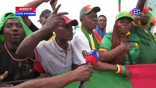 ARRIVEE DES LIONS INDOMPTABLES ET AMBIANCE A YAMOUSSOUKRO [upl. by Apgar]