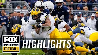 No 3 Michigan Wolverines vs No 10 Penn State Nittany Lions Highlights  CFB on FOX [upl. by Packer]