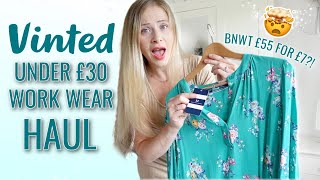 VINTED HAUL Under £30 Work Wear Haul  Back to Work 2023 [upl. by Elwood]