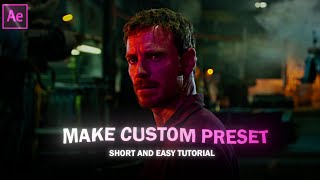 How to make Custom preset in After Effects [upl. by Adnauqaj]