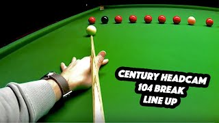 Snooker century break line up head cam 104 [upl. by Tekcirk]