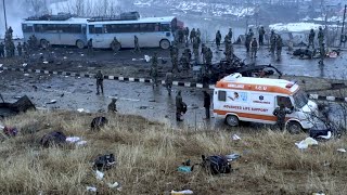 At least 40 Jawans killed in suicide attack on CRPF Convoy in JampK [upl. by Nilrev449]