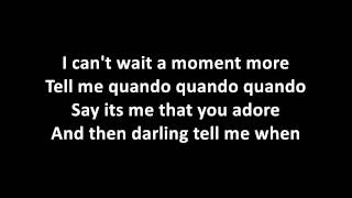 Michael Buble feat Nelly Furtado  Quando Quando Quando lyrics on screen [upl. by Anis]