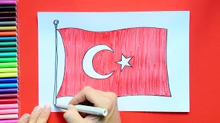 How to draw the National Flag of Turkey [upl. by Mloc]