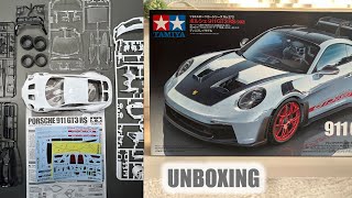 Tamiya Porsche 911 GT3 RS 992  New Kit  Unboxing [upl. by Nedac]