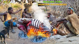 Spending 24Hrs With Hadzabe Tribe HuntingCooking amp Eating Wild Meat In The Bush Pt 1•Tru Hunters [upl. by Cooke]