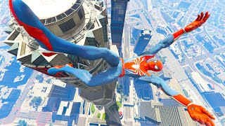 Jump from Highest Top in GTA5  Epic Ragdoll of Spoderman  Daily GamerZ 3 [upl. by Nylcoj284]