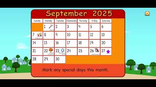 Starfall Calendar September 27 2025 [upl. by Niemad]