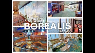 Fred Olsen Borealis  Deck 5 walk through [upl. by Kriss]