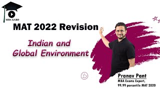 MAT 2022 Revision  Indian and Global Environment  Most likely Current Affairs  MBA Karo [upl. by Nicolette]