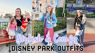 STYLISH and COMFY Disney Outfits  Disney Mom Outfits  What I Wore To Disney World [upl. by Blackburn126]