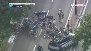 Egan Bernal And Mikel Landa Involved In Massive San Sebastian Crash [upl. by Frendel]