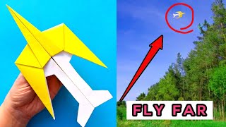 How to make a paper airplane that fly very far over 150 feet with this secret [upl. by Eversole239]