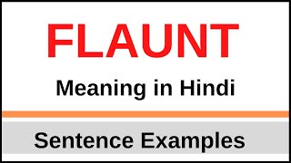 Flaunt Meaning in Hindi  Flaunt kya hota hai  Flaunt ka hindi me matlab [upl. by Josephine]