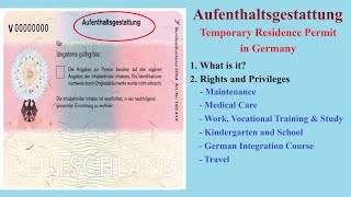 Aufenthaltsgestattung Temporary Residence Permit What Rights and Privilege Maintenance [upl. by Herbie255]