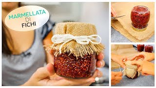 MARMELLATA DI FICHI NERI FATTA IN CASA  FACILE E VELOCE   IDEA PER CONFEZIONARE I VASETTI [upl. by Opaline]